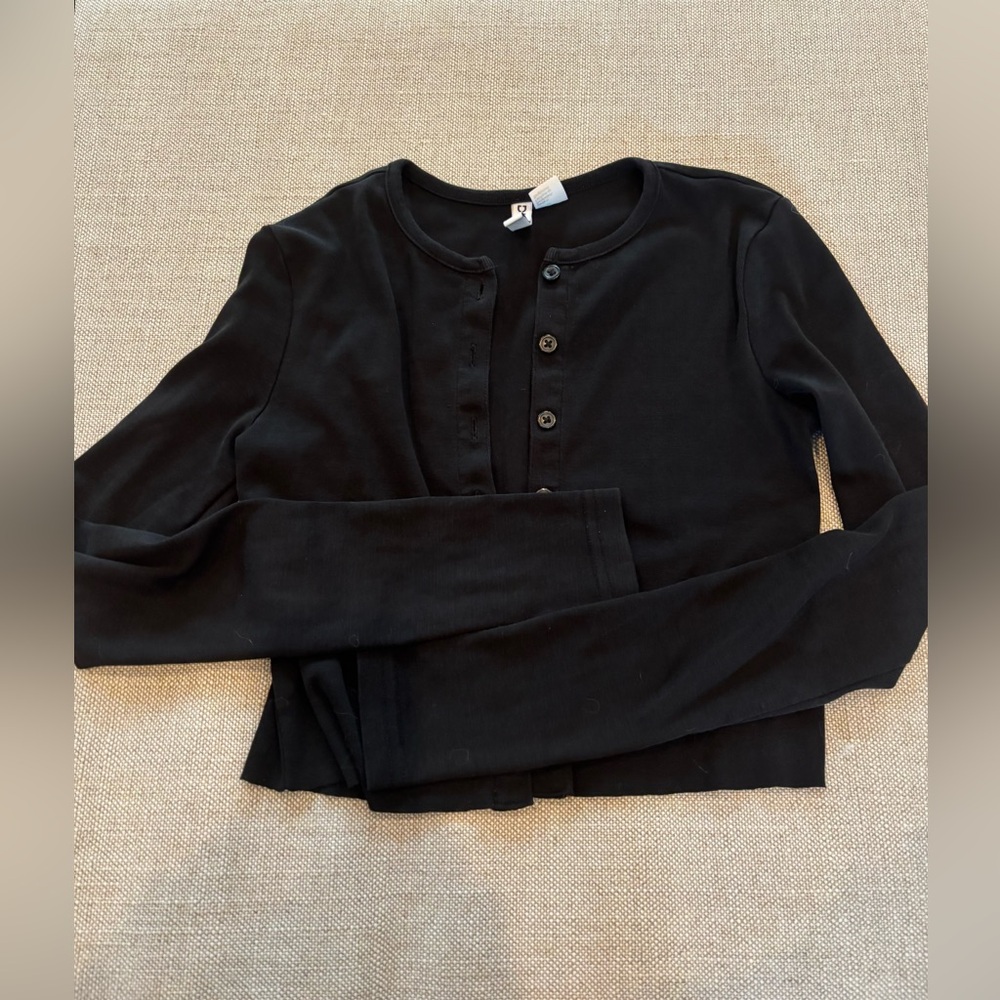 H&M Black Button Up Cardigan
